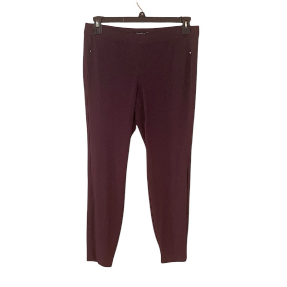 Counterparts Burgundy Trousers with Elastic Waistband